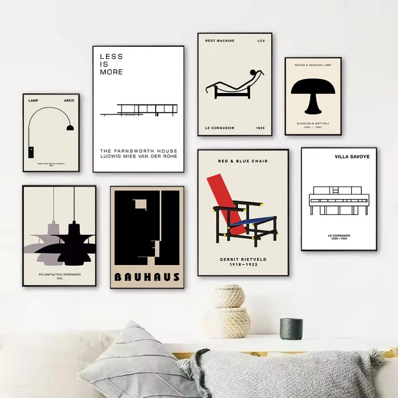 Interior Design Landscape - Classic Farnsworth House Bauhaus Design Abstract