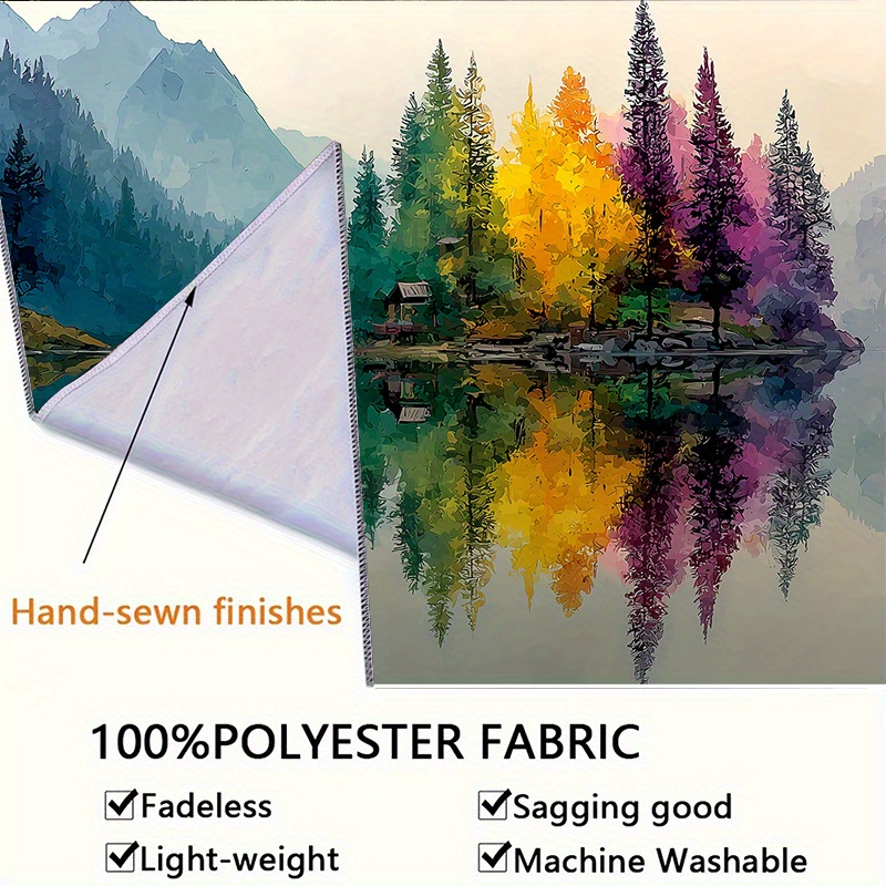 Colorful Forest Lake Wall Mura - Interior Design Landscape incelemesi ve fiyatı