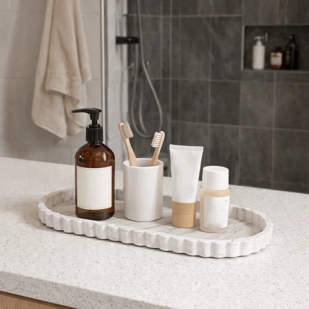 Multi-functional Silicone Oval - Travertine Tray Oval incelemesi ve fiyatı