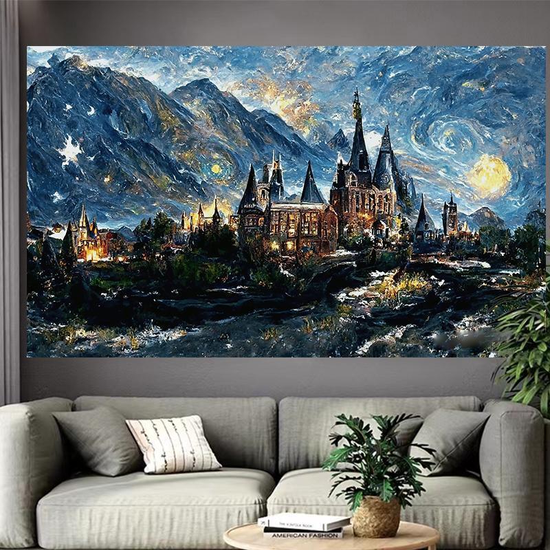 Castle Lake Wall Tapestry Fant - Interior Design Landscape incelemesi ve fiyatı