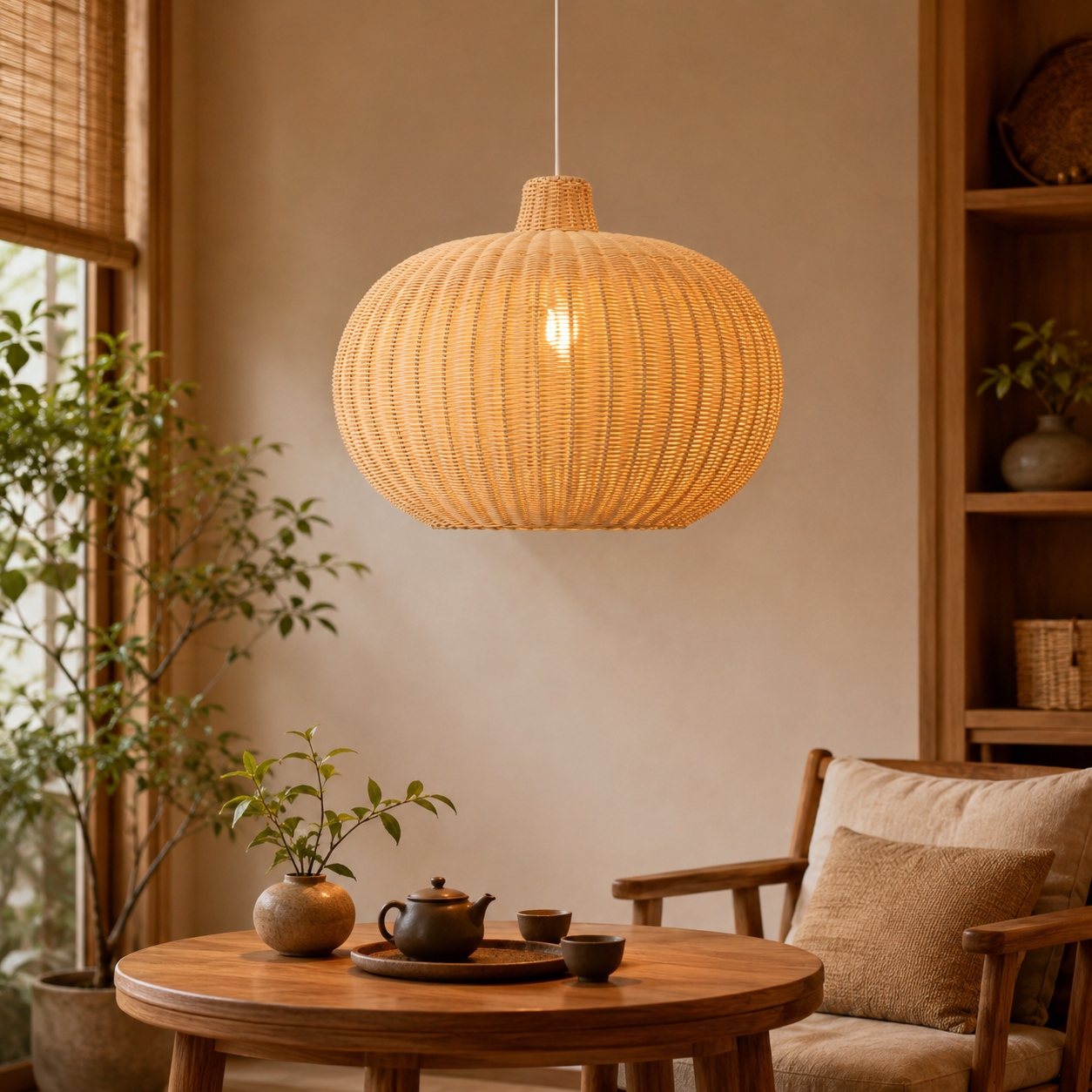 JOYINLED Hand-Woven Rattan Wic - Wicker Pendant Shade incelemesi ve fiyatı