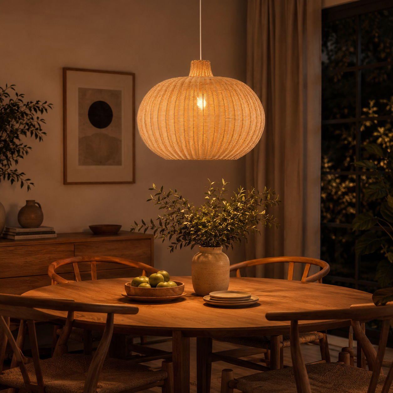 JOYINLED Hand-Woven Rattan Wic - Wicker Pendant Shade incelemesi ve fiyatı
