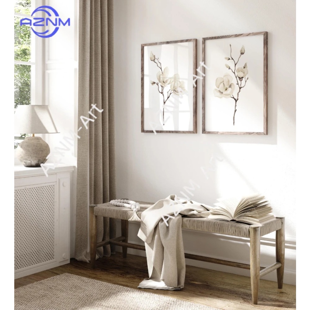 1/2Pcs Beige Magnolia – Set of - Abstract Canvas Set incelemesi ve fiyatı