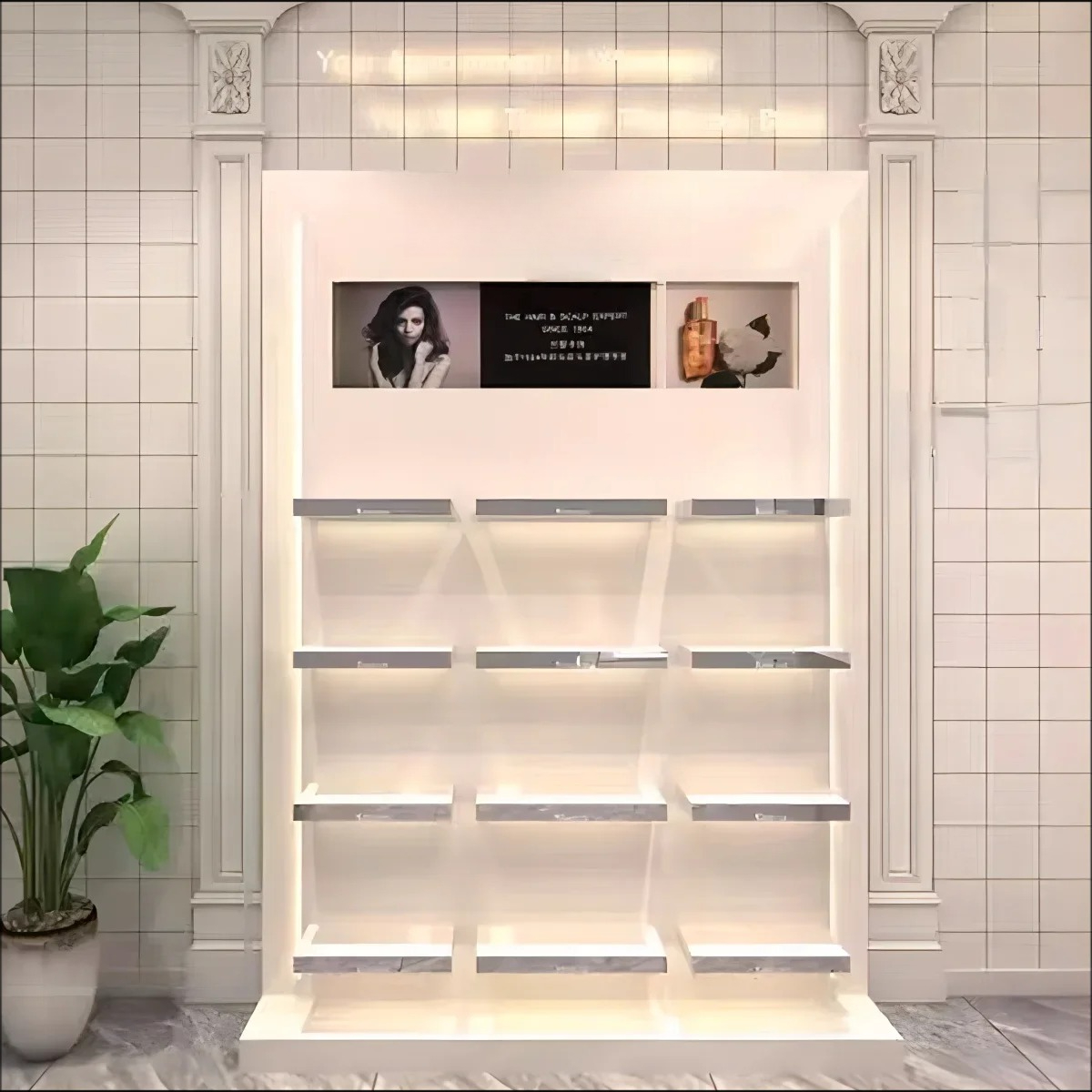 Makeup Showcase Retail Shop In - Interior Design Nail Salon incelemesi ve fiyatı