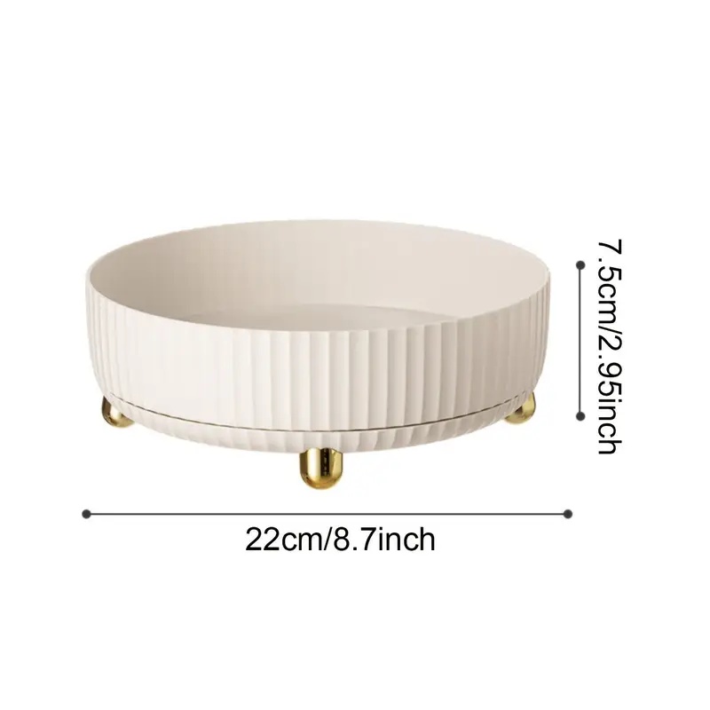1pc Large Capacity 360-Degree  - Travertine Tray Oval incelemesi ve fiyatı