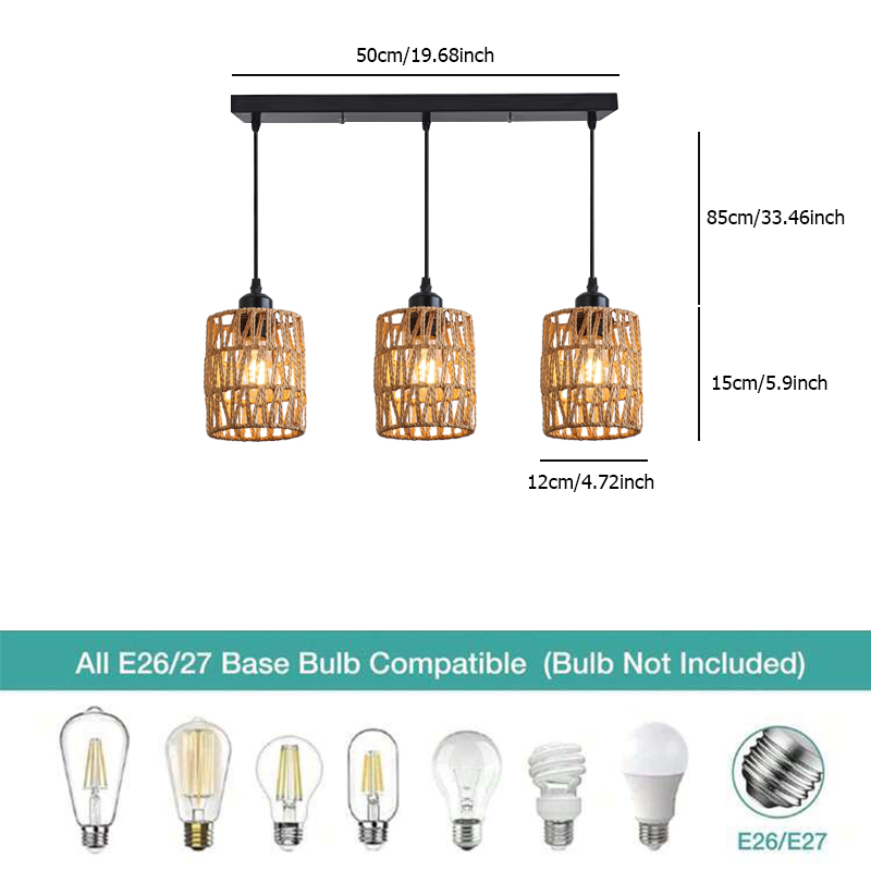 Vintage industrial style count - Wicker Pendant Shade incelemesi ve fiyatı