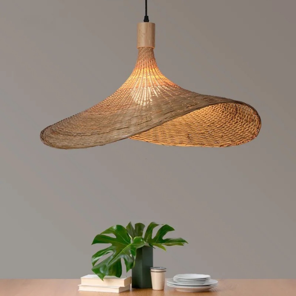 Woven Natural Bamboo Decor Lig - Wicker Pendant Shade incelemesi ve fiyatı