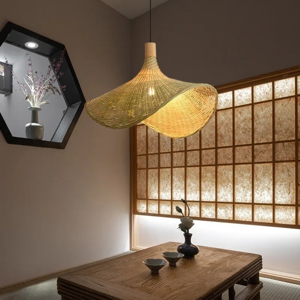 Woven Natural Bamboo Decor Lig - Wicker Pendant Shade incelemesi ve fiyatı