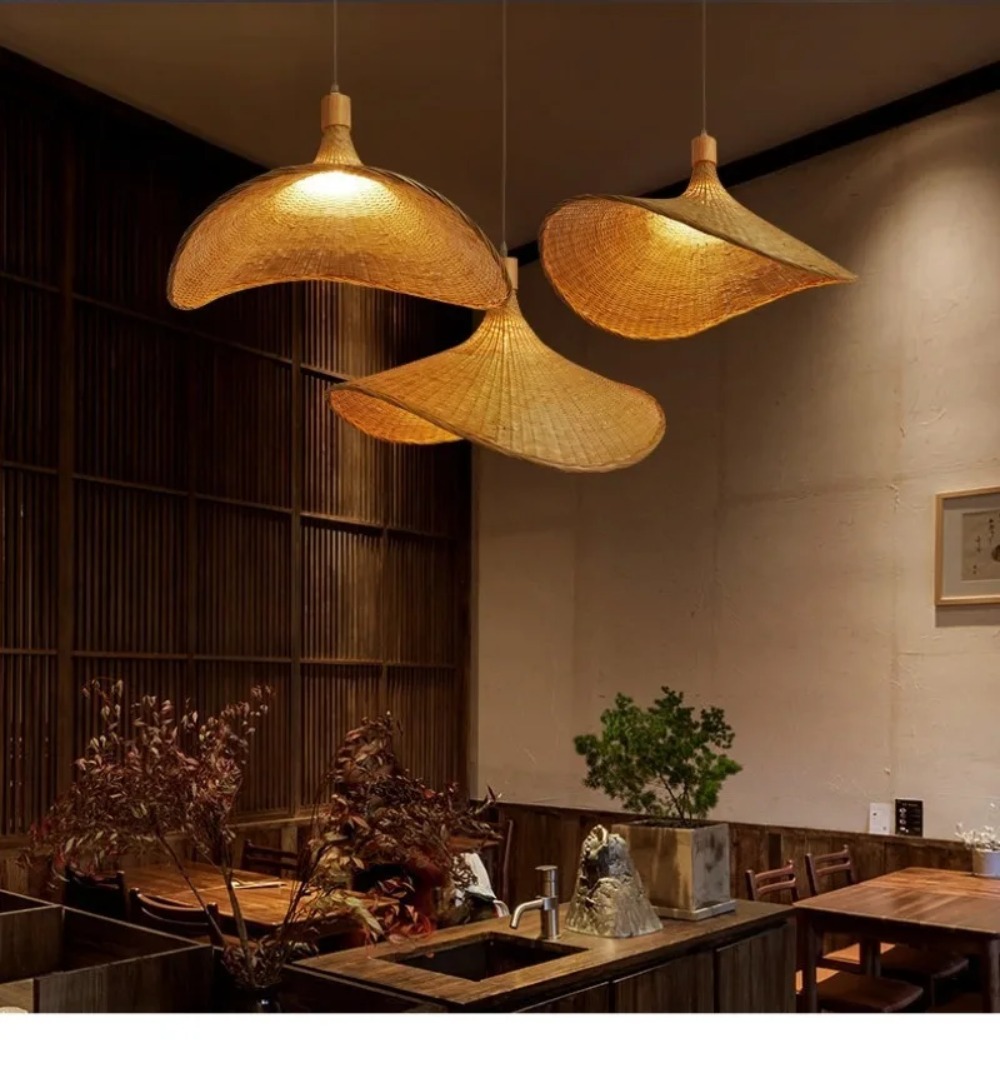 Woven Natural Bamboo Decor Lig - Wicker Pendant Shade incelemesi ve fiyatı