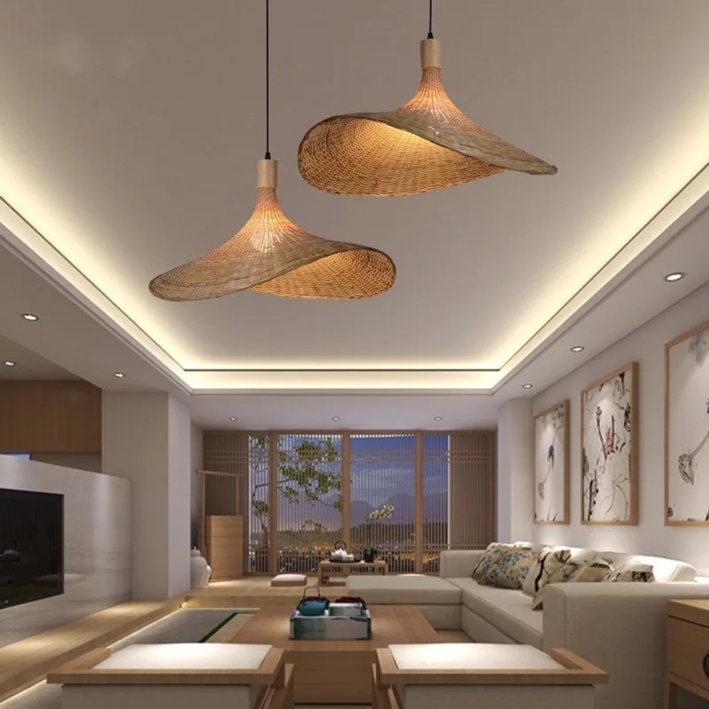 Woven Natural Bamboo Decor Lig - Wicker Pendant Shade incelemesi ve fiyatı