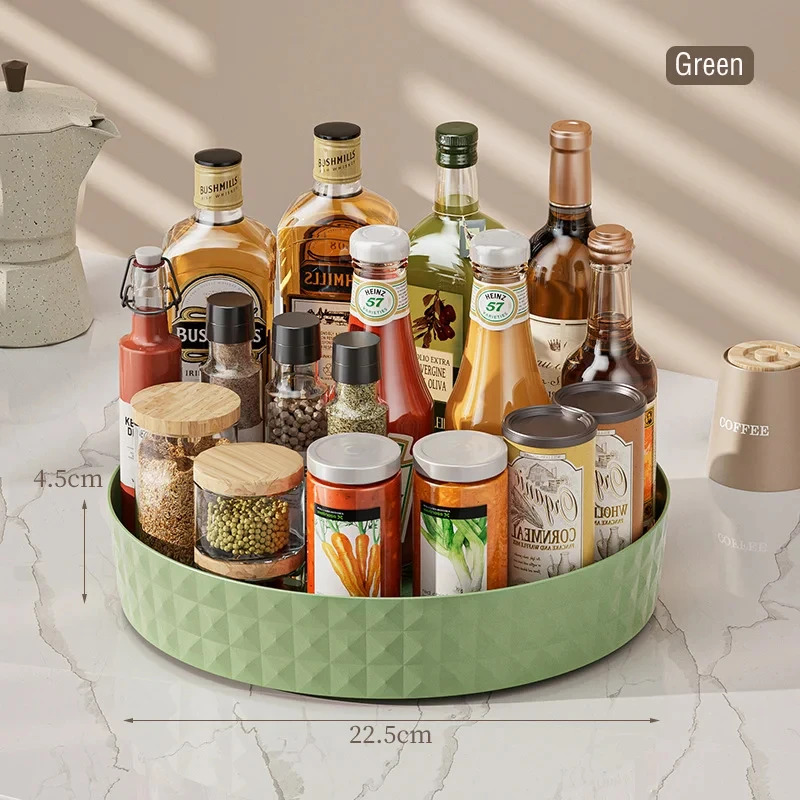 1Pc 360 Degree Rotating Spice  - Travertine Tray Oval incelemesi ve fiyatı