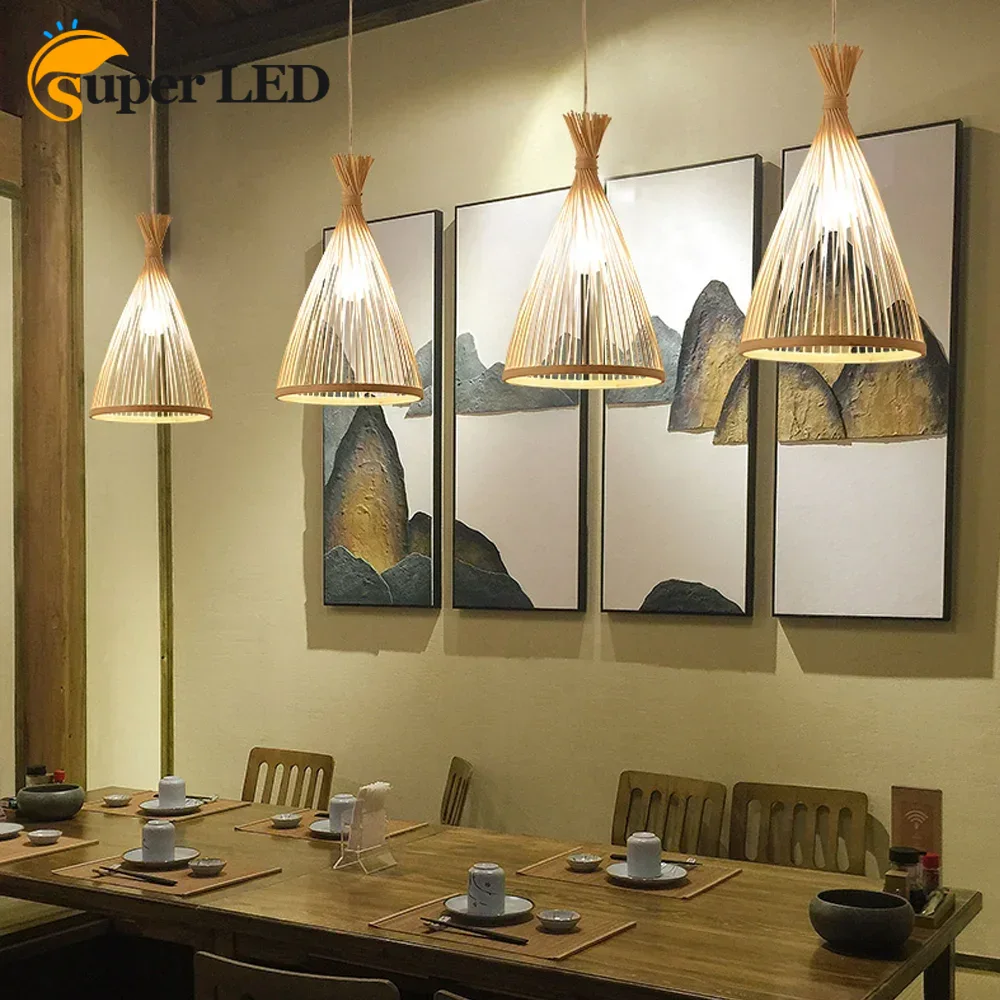Japanese Chandelier Natural Ba - Wicker Pendant Shade incelemesi ve fiyatı