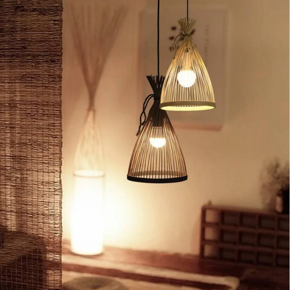 Japanese Chandelier Natural Ba - Wicker Pendant Shade incelemesi ve fiyatı