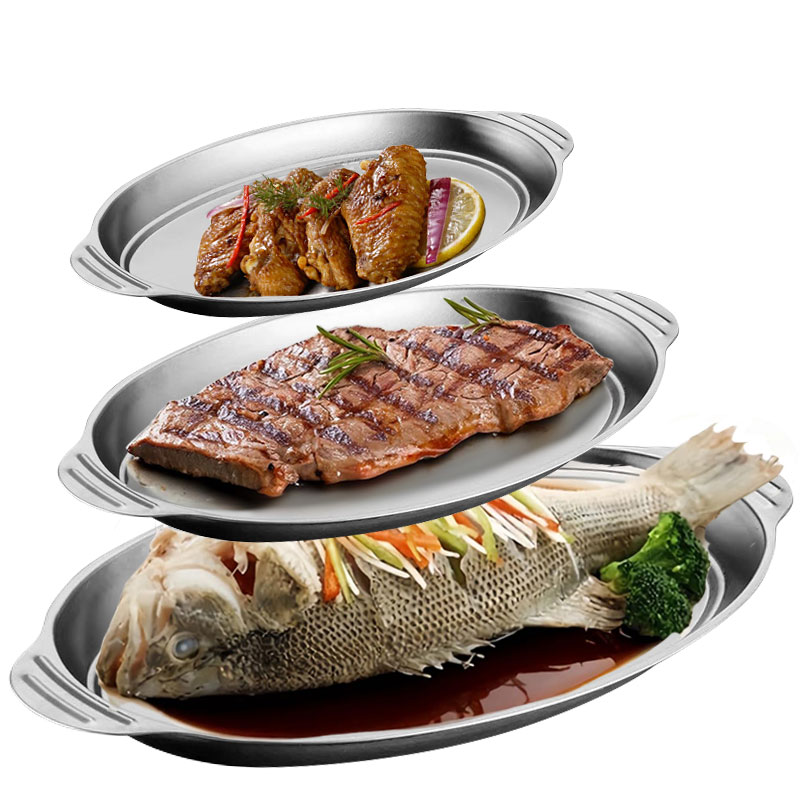 3pcs/6pcs Stainless Steel Serv - Travertine Tray Oval incelemesi ve fiyatı