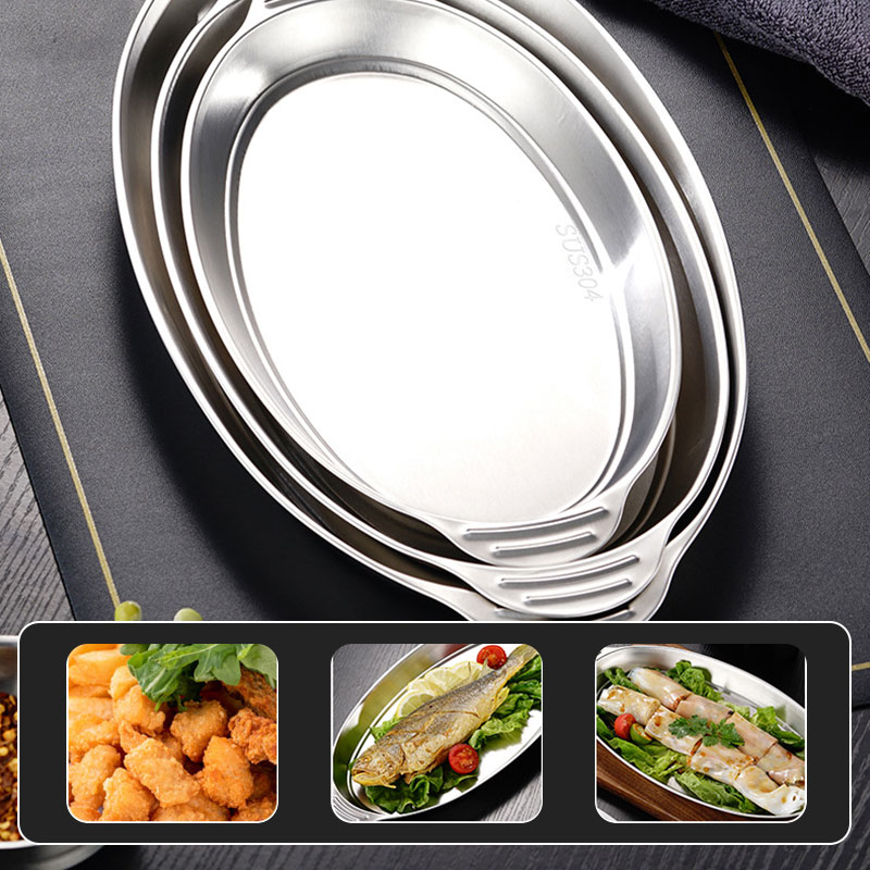 3pcs/6pcs Stainless Steel Serv - Travertine Tray Oval incelemesi ve fiyatı