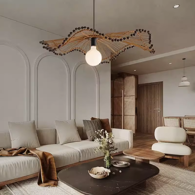 Japanese Style Wabi Sabi Handm - Wicker Pendant Shade incelemesi ve fiyatı