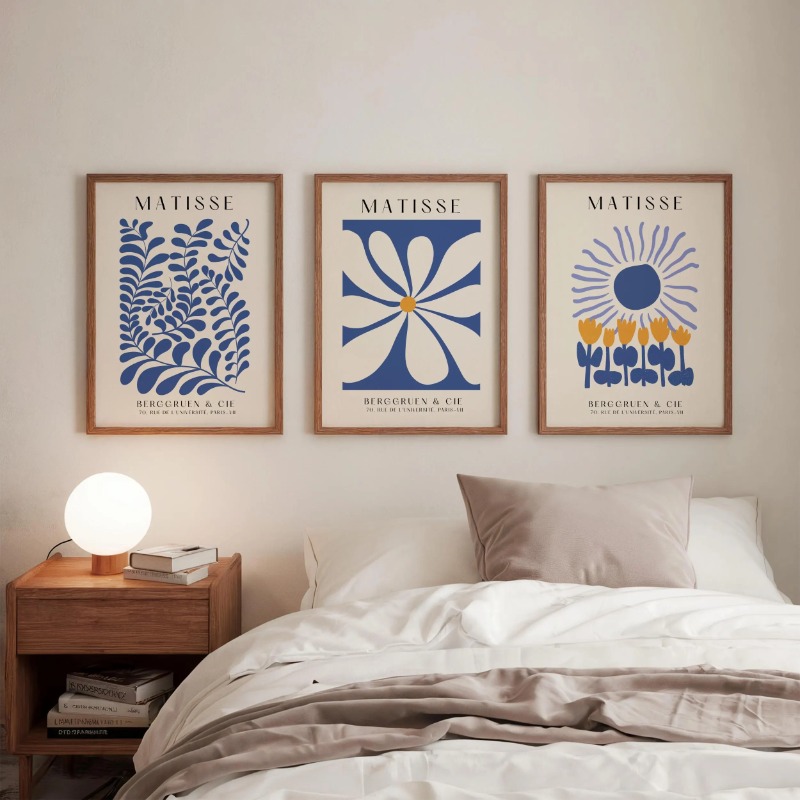 Blue Matisse Prints Set of 3 P - Abstract Canvas Set incelemesi ve fiyatı
