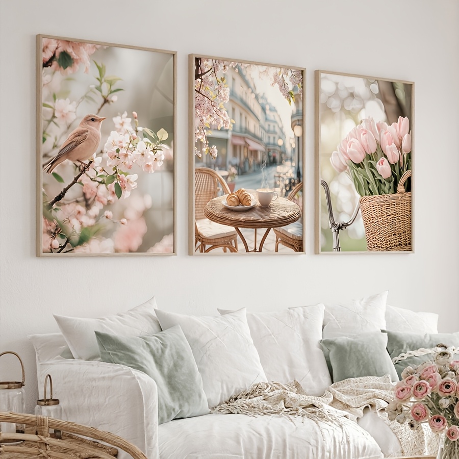 3pcs/set Romantic Paris Street - Abstract Canvas Set incelemesi ve fiyatı