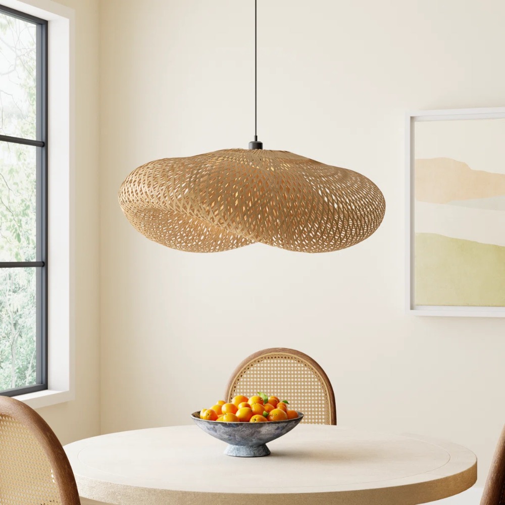 40/50/60cm E26/E27 Wicker Wove - Wicker Pendant Shade incelemesi ve fiyatı