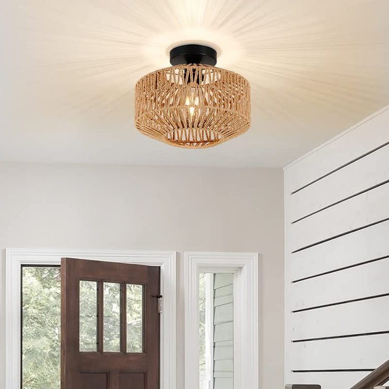 Classic Ceiling Light Handmade - Wicker Pendant Shade incelemesi ve fiyatı