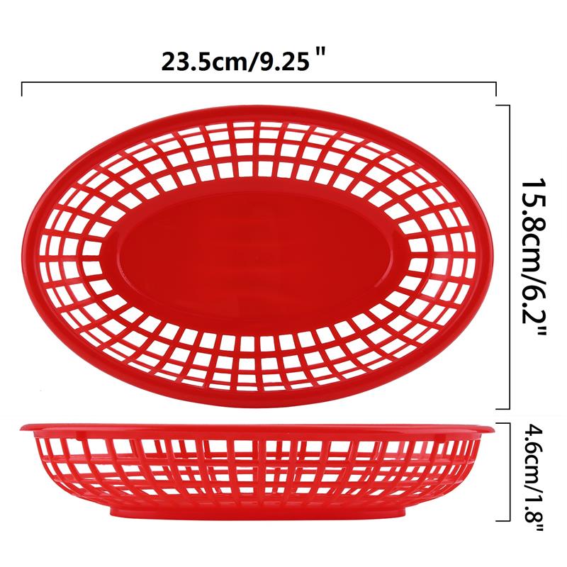 6-12Pcs Fast Food Baskets Plas - Travertine Tray Oval incelemesi ve fiyatı