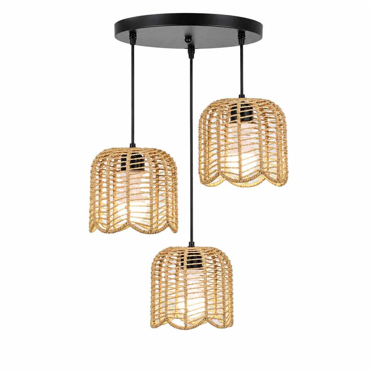 JOYINLED Farmhouse Hand Woven  - Wicker Pendant Shade incelemesi ve fiyatı