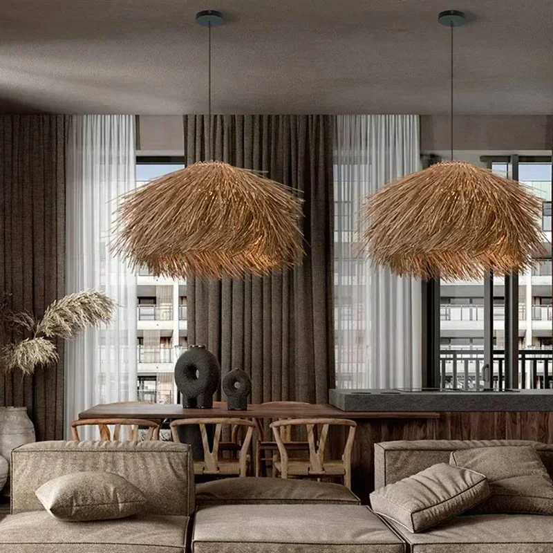 Straw Hand Woven Pendant Light - Wicker Pendant Shade incelemesi ve fiyatı