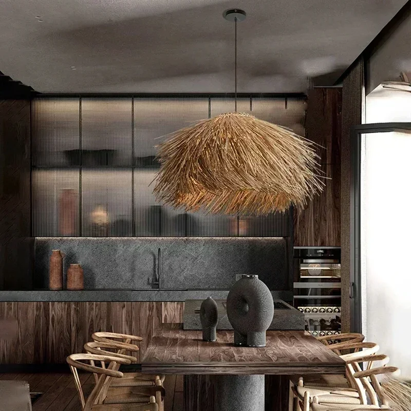 Straw Hand Woven Pendant Light - Wicker Pendant Shade incelemesi ve fiyatı