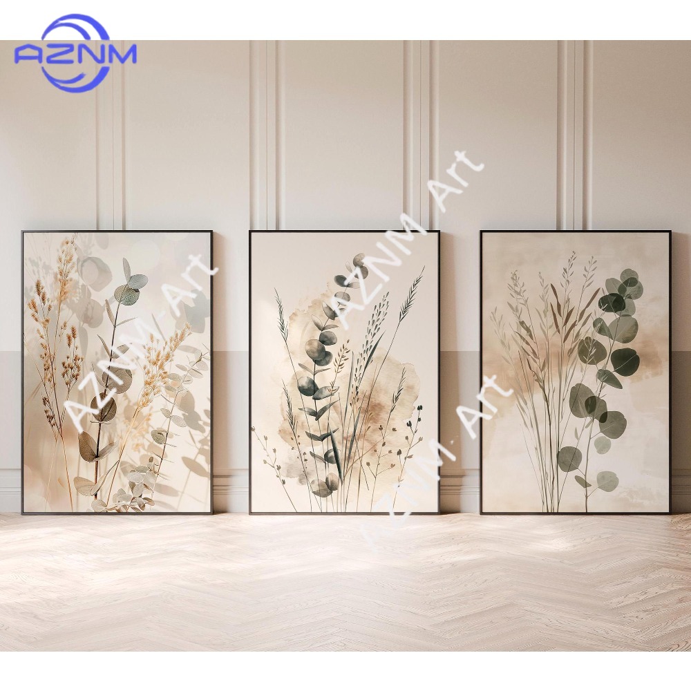 1/3PCS ，Botanical Wall Art Set - Abstract Canvas Set incelemesi ve fiyatı