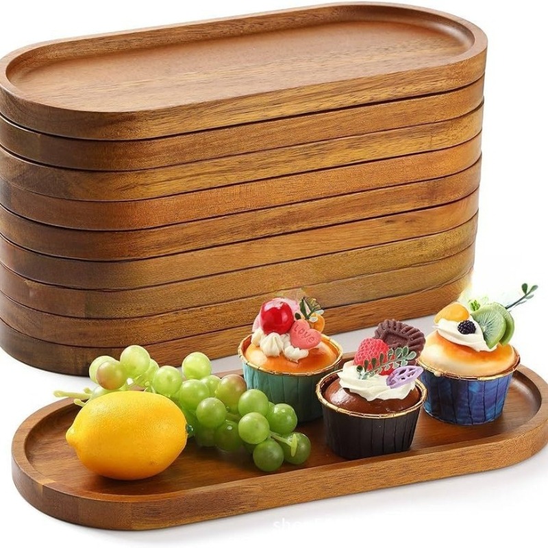 Wabi Sabi Style Acacia Wood De - Travertine Tray Oval incelemesi ve fiyatı