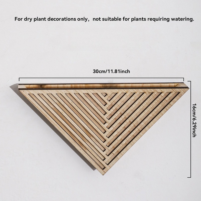 1pcs Light Wood Geometric Line - Geometric Shelf Triangle incelemesi ve fiyatı